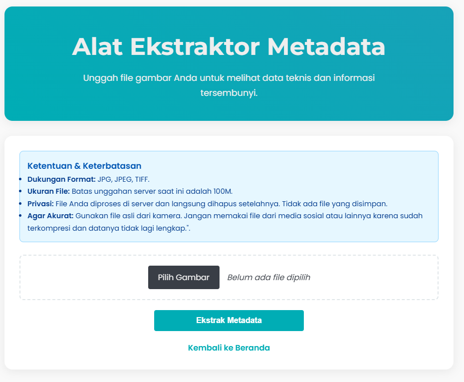 Ekstraktor Metadata Gambar Online: Alat Cepat untuk Cek Data Tersembunyi