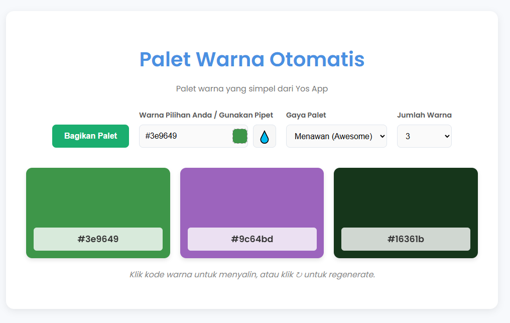 Generator Palet Warna Otomatis: Ciptakan Kombinasi Sempurna